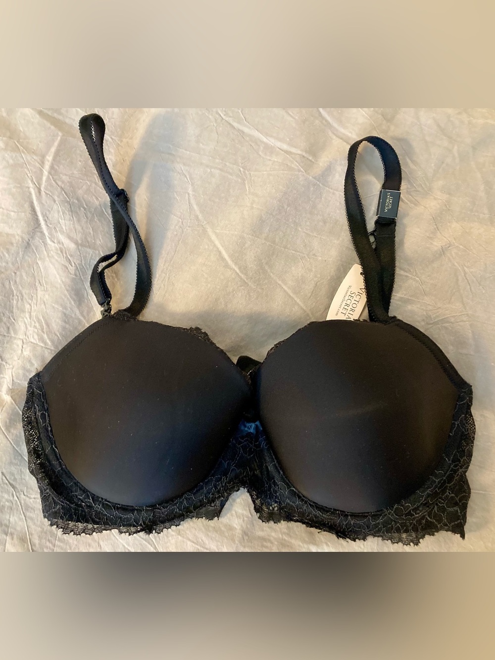 Victoria's Secret Black Lace Molded Underwire Bra